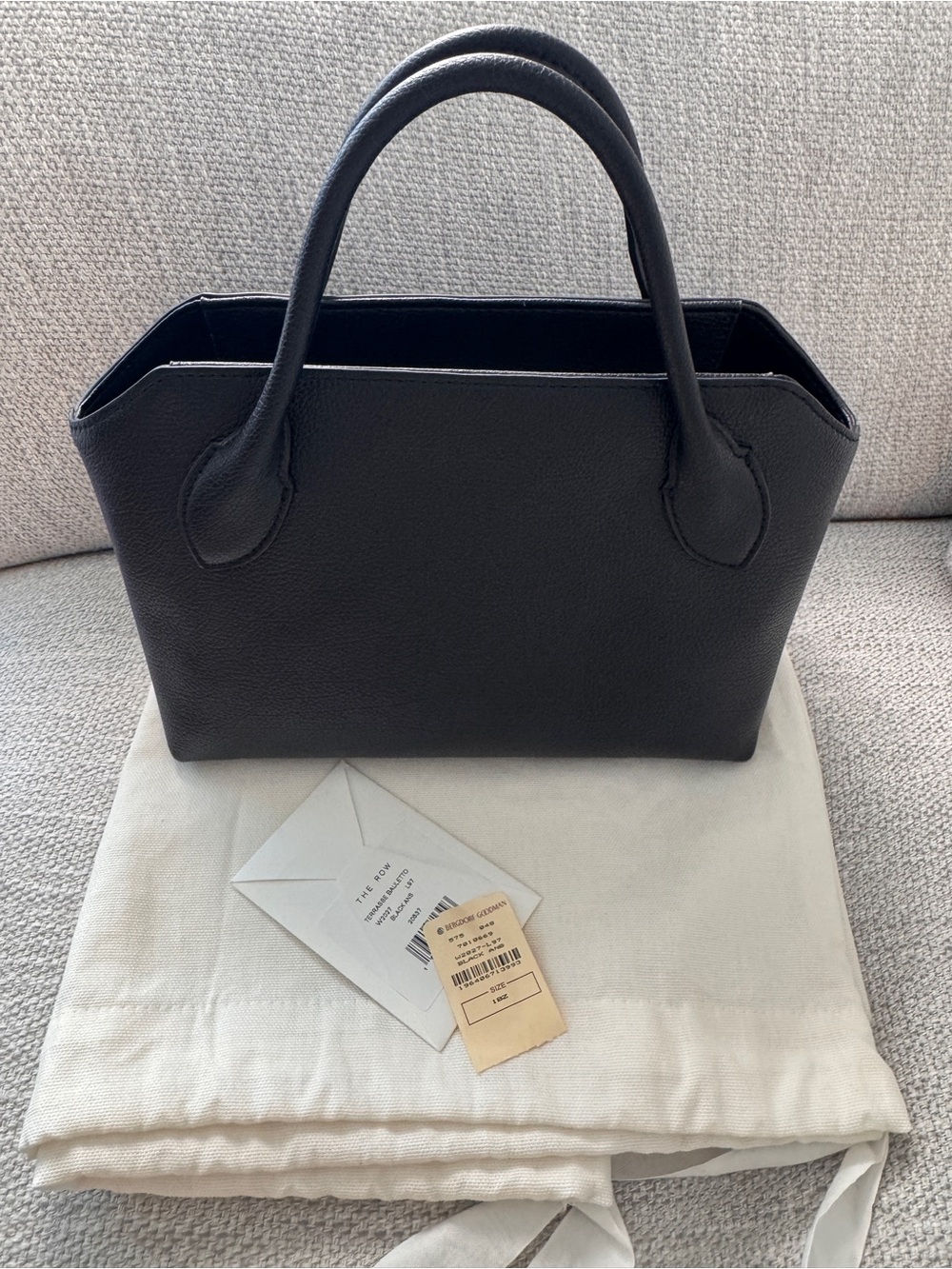 The Row Terrasse Bauletto Tote Bag Black